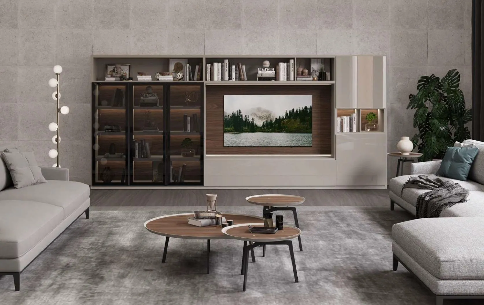 Large wall unit glass doors living room furniture wall units wardrobe