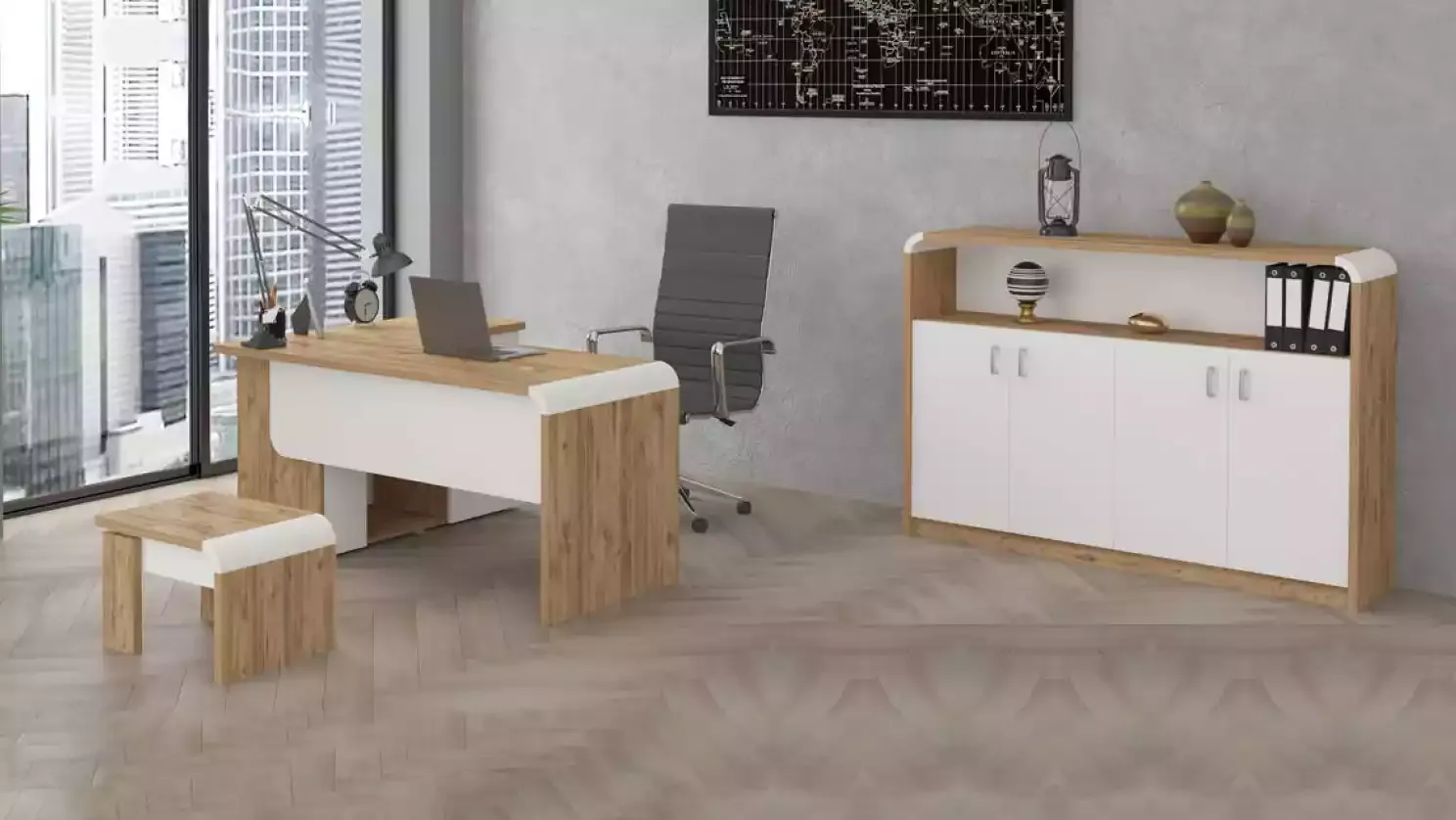 Office for practice office complete furnishings cabinet table 3tlg