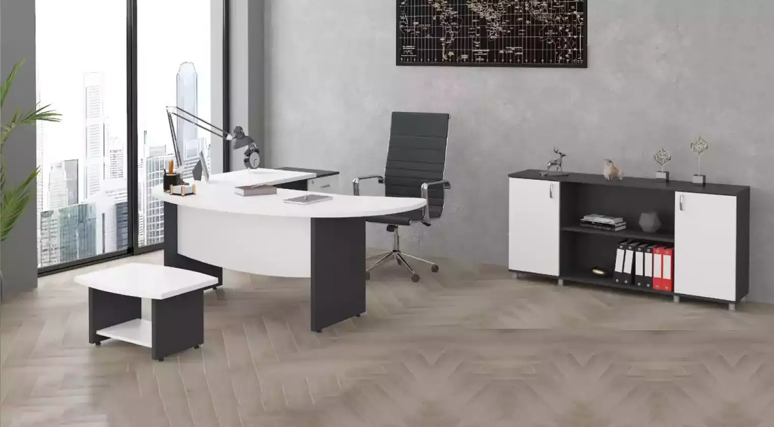 Modern office furniture set office furniture set workplace design 3tlg