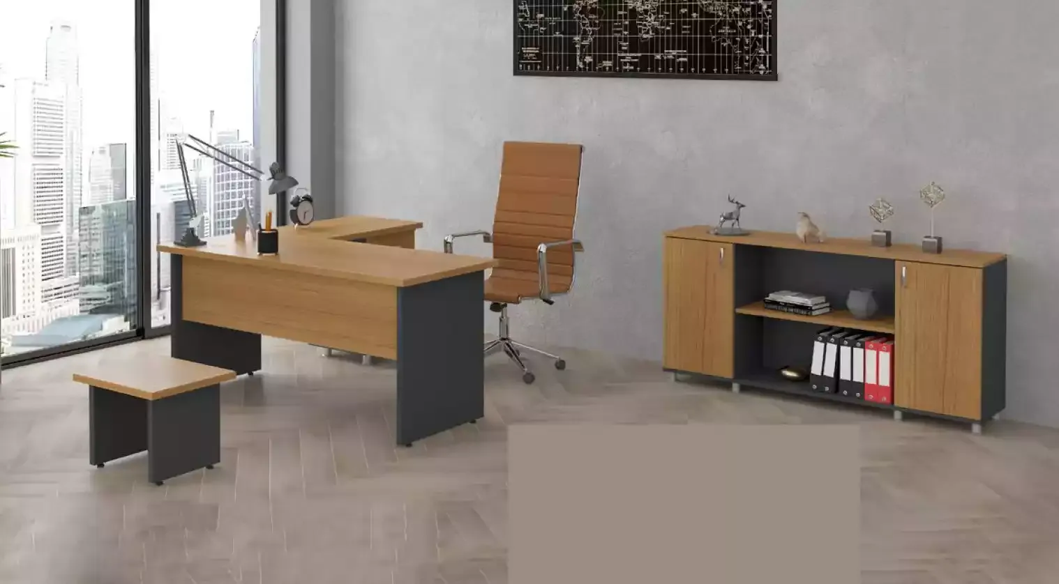 Office furniture study set office furniture boss desk cabinet