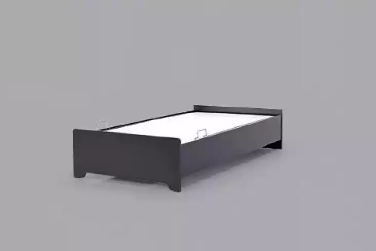 Designer beds kids bed black modern youth bed 100x200cm