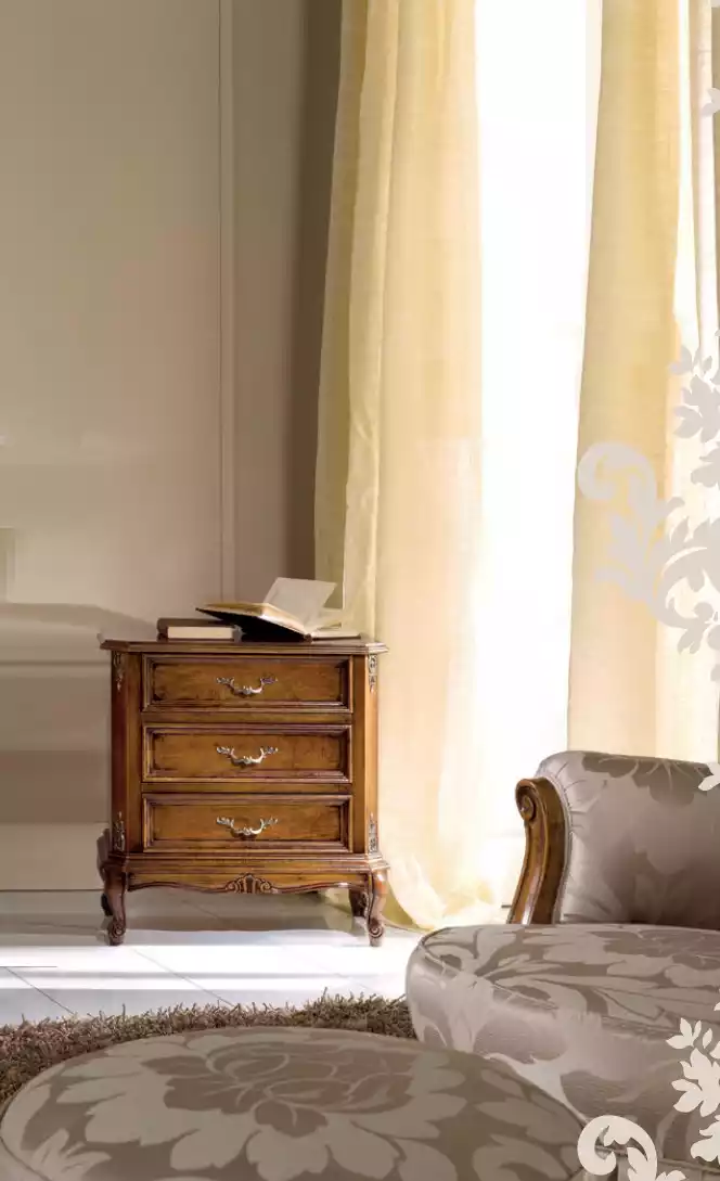 Classic Brown Bedside Table Drawers Storage Table Bedroom Furniture