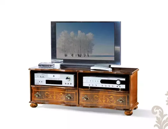 Brown TV Shelf Luxury RTV Cabinet Living Room Furniture Wood Furnishings