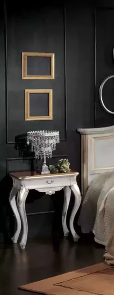 Bedside Table Luxurious White Bedroom Furniture Exclusive Design