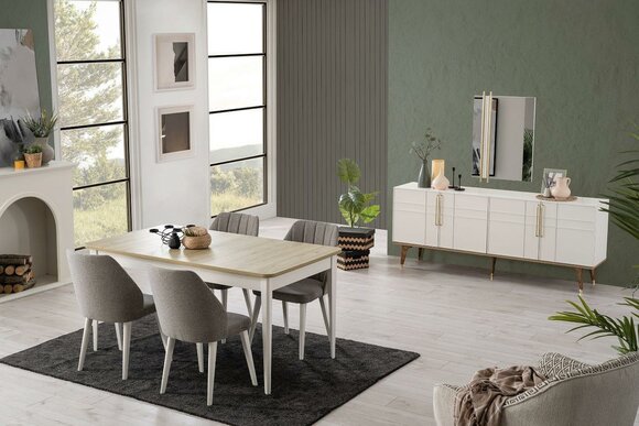 Elegant dining set 9 piece dining room furniture set at jvfurniture
