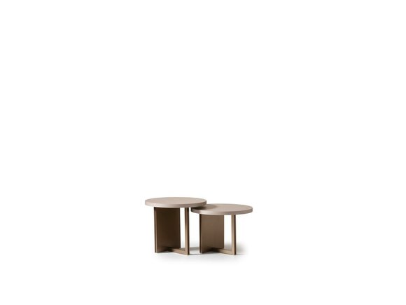 Group side tables coffee table wood table set beige coffee table 2pcs