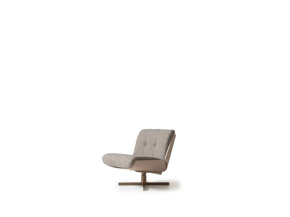 Swivel chair Armchair Fabric Single seater Grey Living room Club chair