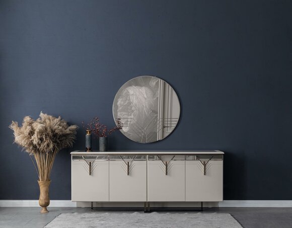 Sideboard Sideboard with mirror Wooden cabinet Chest of drawers Cabinet wood White