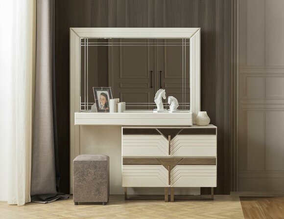 Dressing table Dressing table Console table Wood Bedroom Chest of drawers White