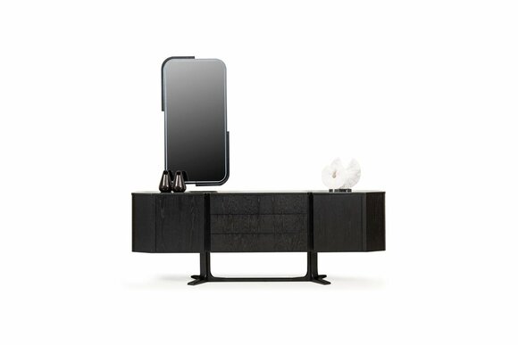 Sideboard group Sideboard with mirror Chest of drawers Cabinet black Set