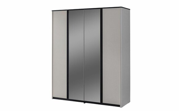 Grey bedroom wardrobe Designer mirror wardrobe Wooden wardrobe