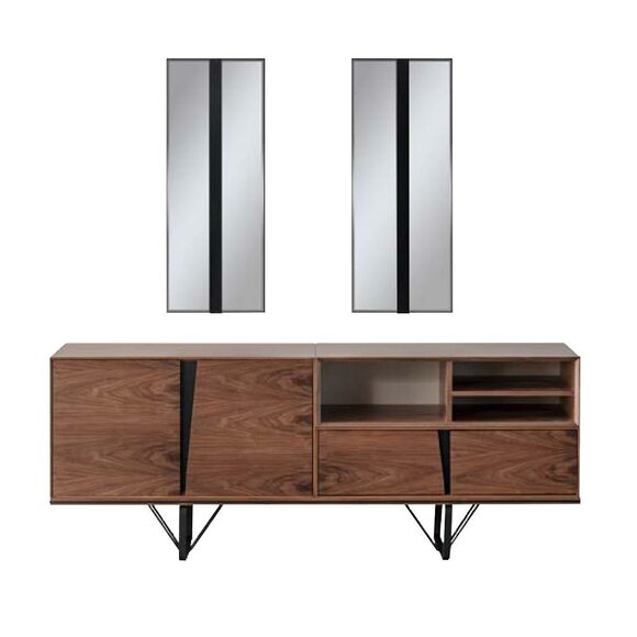 Sideboard Sideboard Cabinet Chest of Drawers Wooden Cabinet Brown Wood Dining Room