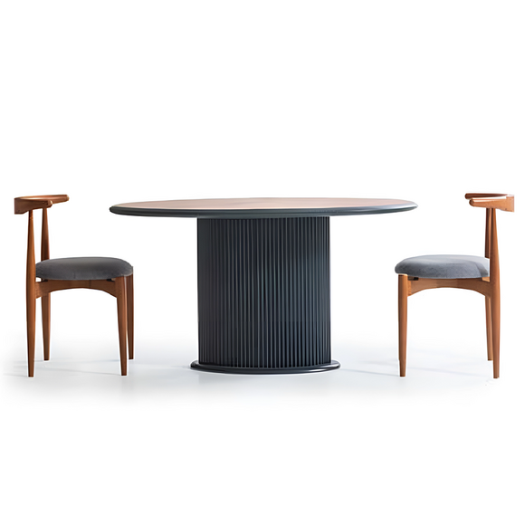 Modern dining set Complete dining room Dining table Chairs 3pcs Brown