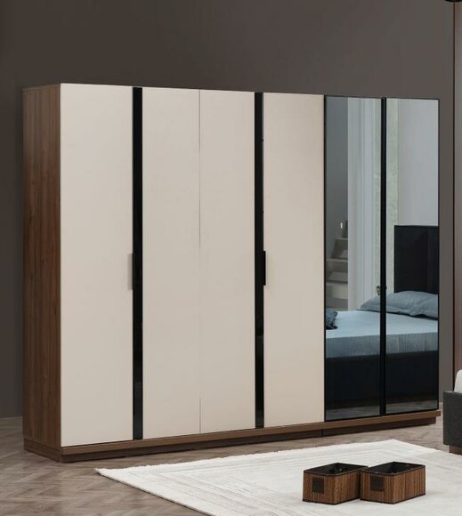 Wardrobe Bedroom Wardrobe Wooden Wardrobe Wood Beige Modern Large