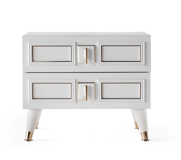 Complete bedside tables bedside console side tables wood white set 2pcs1