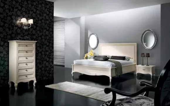 Bed 2x Bedside Tables 4 pcs. Bedroom Set Furniture Chest of Drawers Luxury New