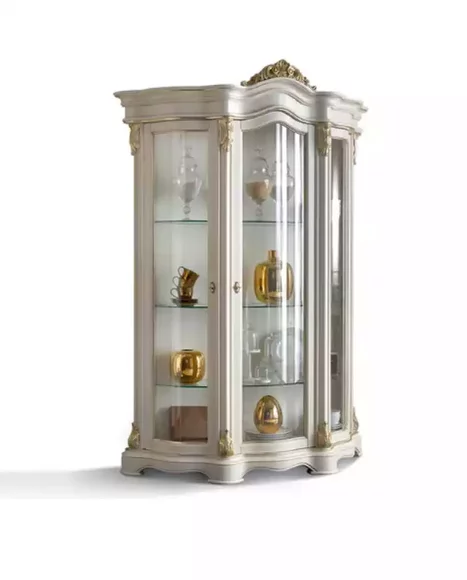 Glass Cabinet Wooden Cabinet Classic White Cabinets Design Living Room Glass