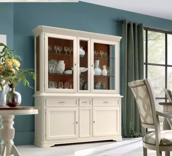 Display Cabinet Dining Room Sideboard Wood Furniture Living Room Sideboard Glass Cabinet