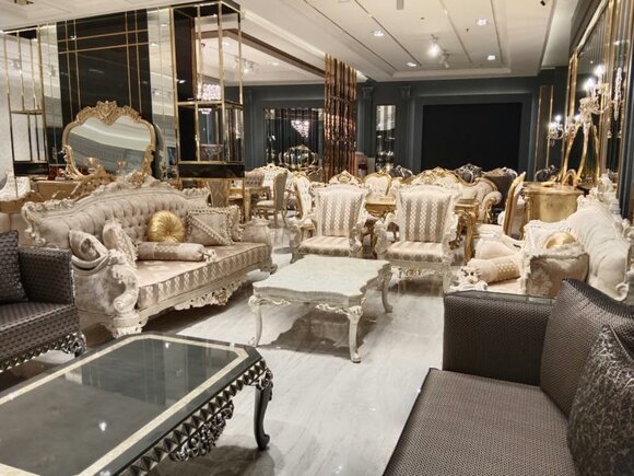 Designer Living Room Set Sofas Stylish Armchairs Modern Coffee Table Sofa Set