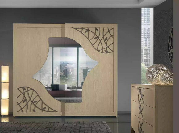 Wardrobe Wood Wardrobes Beige Furniture Wardrobes 272cm