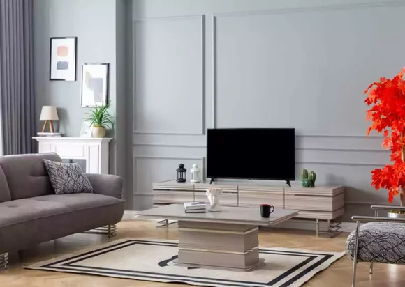 Living room TV stand modern black TV stand cabinet furniture