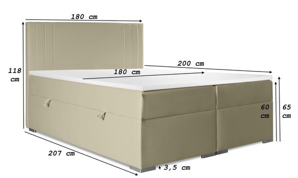 Double bed Upholstered bedroom bed Modern furniture Upholstered bed Boxspring bed