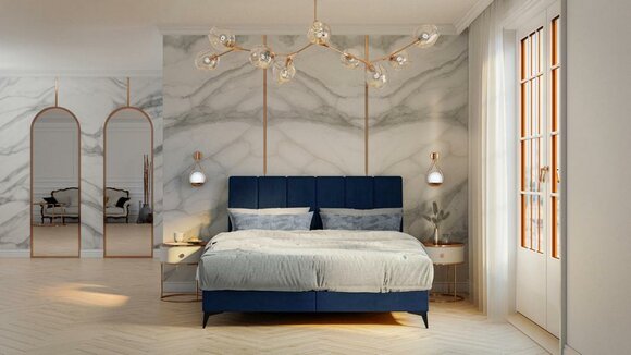Modern bed Bedroom Designer double bed Box spring bed Upholstered bed