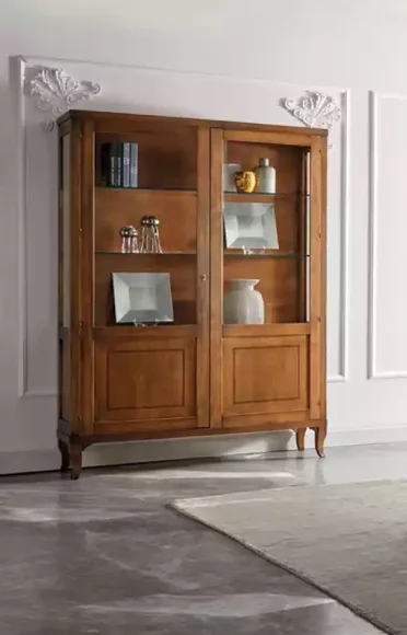 Display cabinet brown dining room furniture wood classicе design
