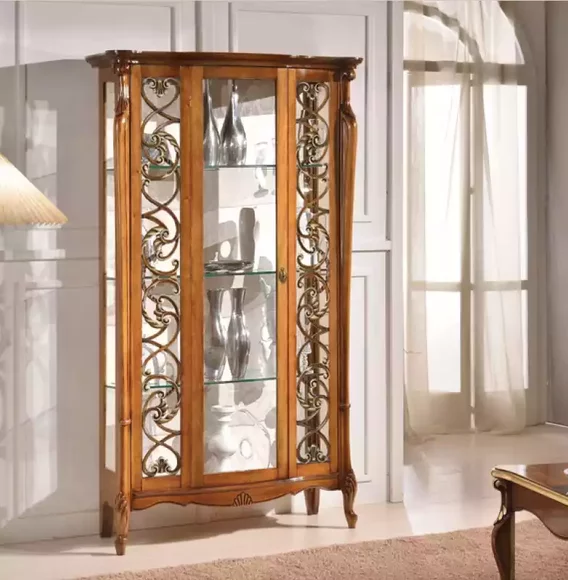 Living Room Display Cabinet Cabinets Wood Glass Furniture Klassischе