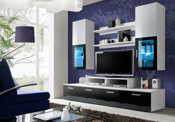 Wall unit complete TV stand luxury wall unit furnishings modern designer
