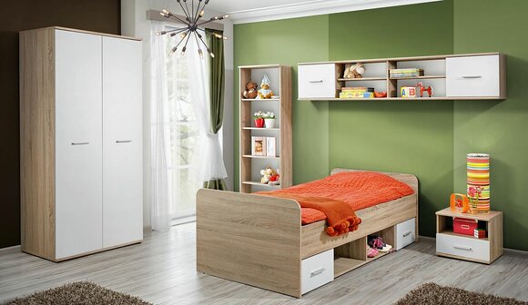 Complete children\'s room set bedside table designer bed modern wardrobe furniture