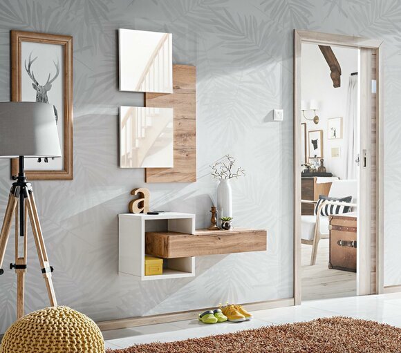 Design Set 4pcs Furnishing Hallway Modern Design Wall Shelf New Furniture