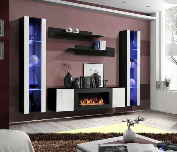 Wall Shelves Living Room Modern Luxury Set 5 pcs Designer Hanging Cabinet