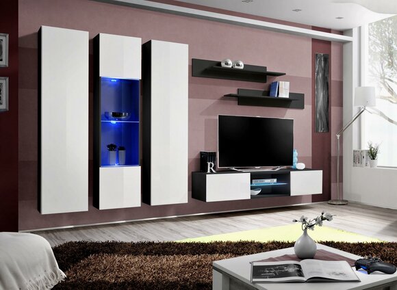 Living Room Complete Wall Shelves Wall Cabinet Hanging Cabinet Wood Furnishings