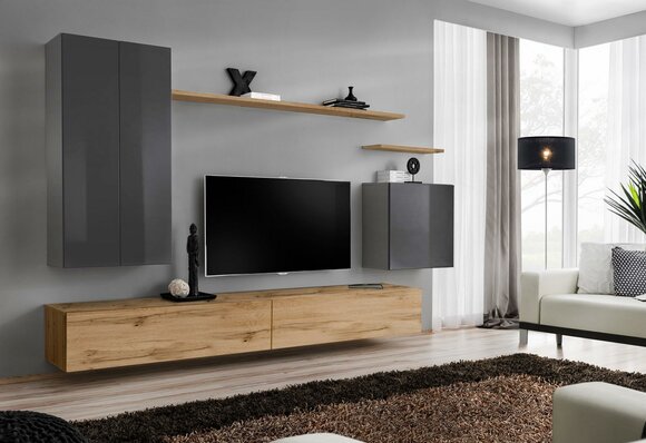 Modern Furniture Luxury Living Wall Living Room Furnishing Complete Set Wall Cabinet