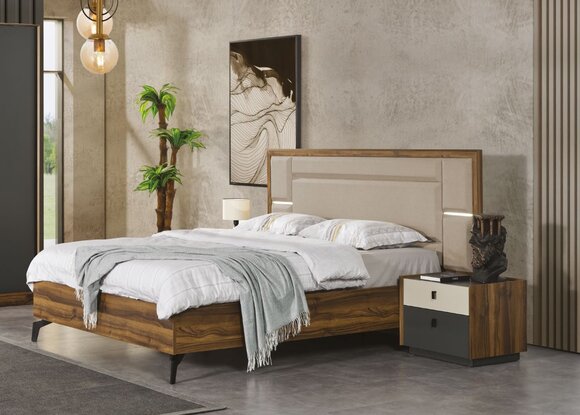 Bedroom Set Bed Nightstand 3 pcs Design Furniture Beds Luxury Complete