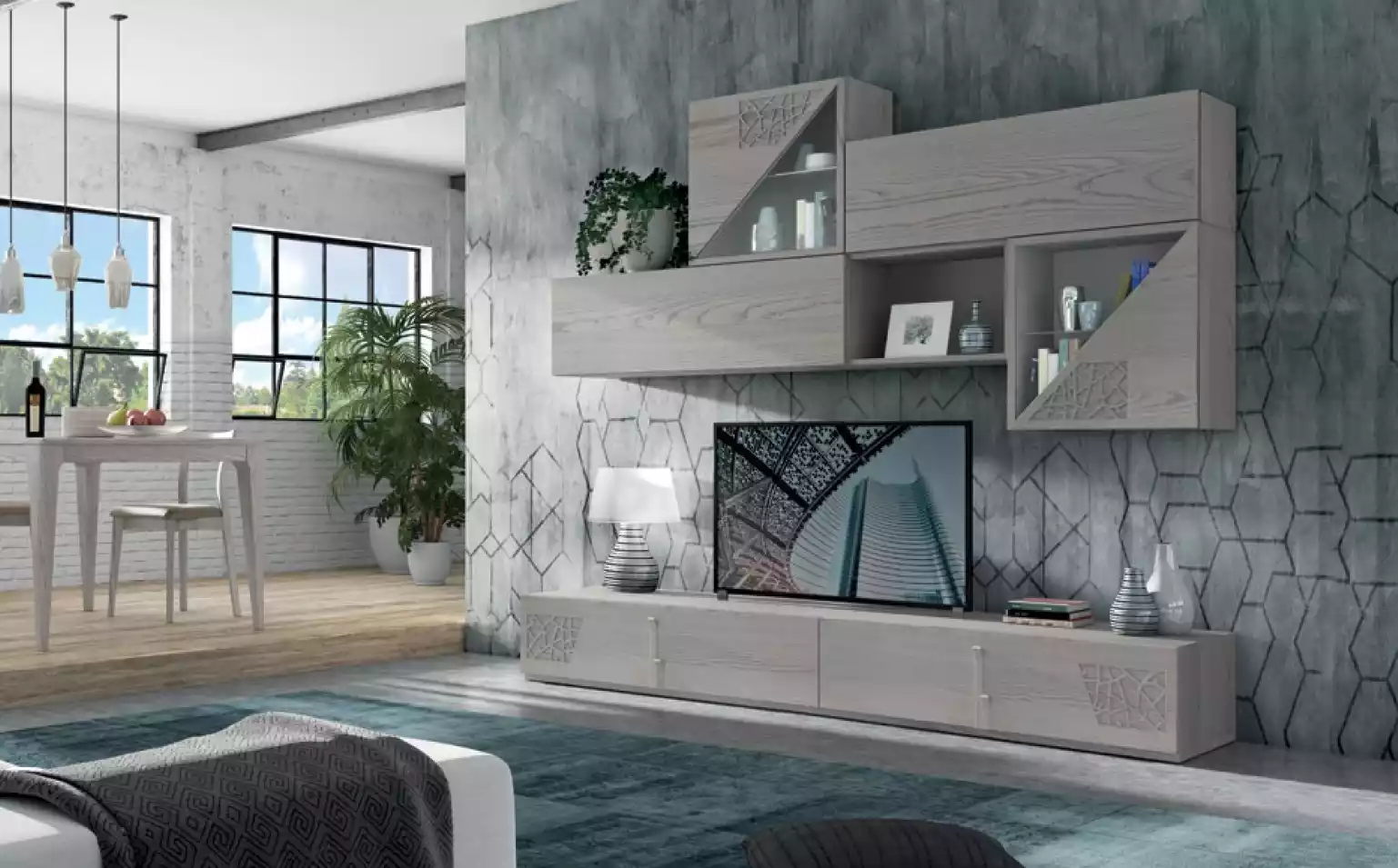 Wall Units Shelf Living Wall Side Low Board Shelves Wood design Wardrobes