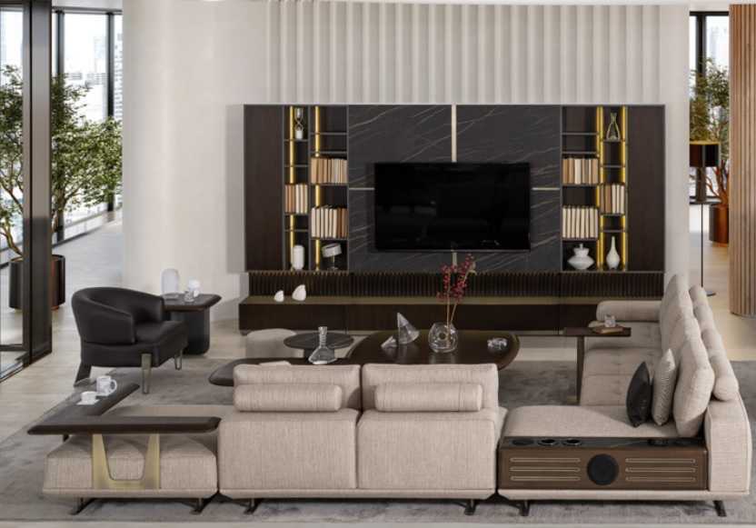 Living area L-shaped corner sofa couch design upholstered set sofa corner new