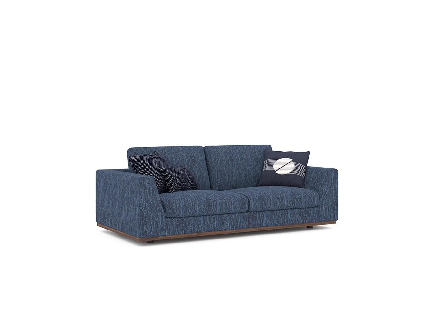 Living Room Blue Two-Seater Sofa Couch Modern Design Fabric Sofa Textile