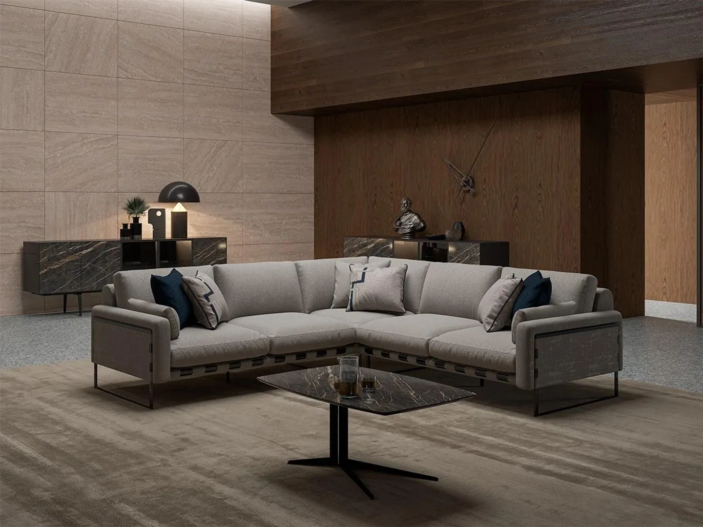 Modern furniture corner sofa L shape coffee table living room