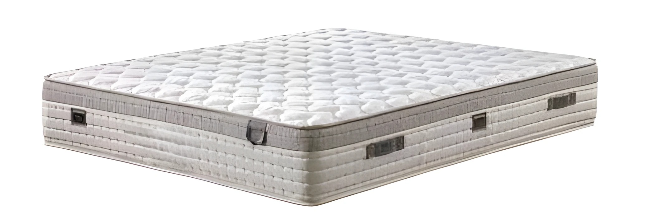 White textile mattress with comfort and support