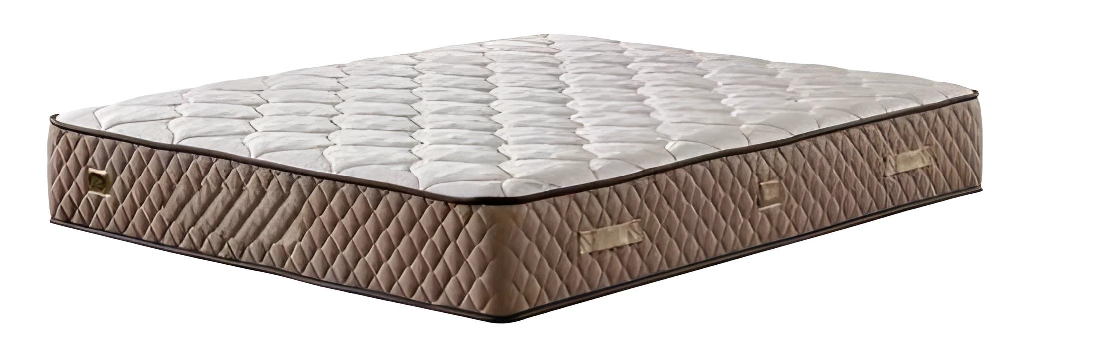High-quality brown textile mattress in modern design.