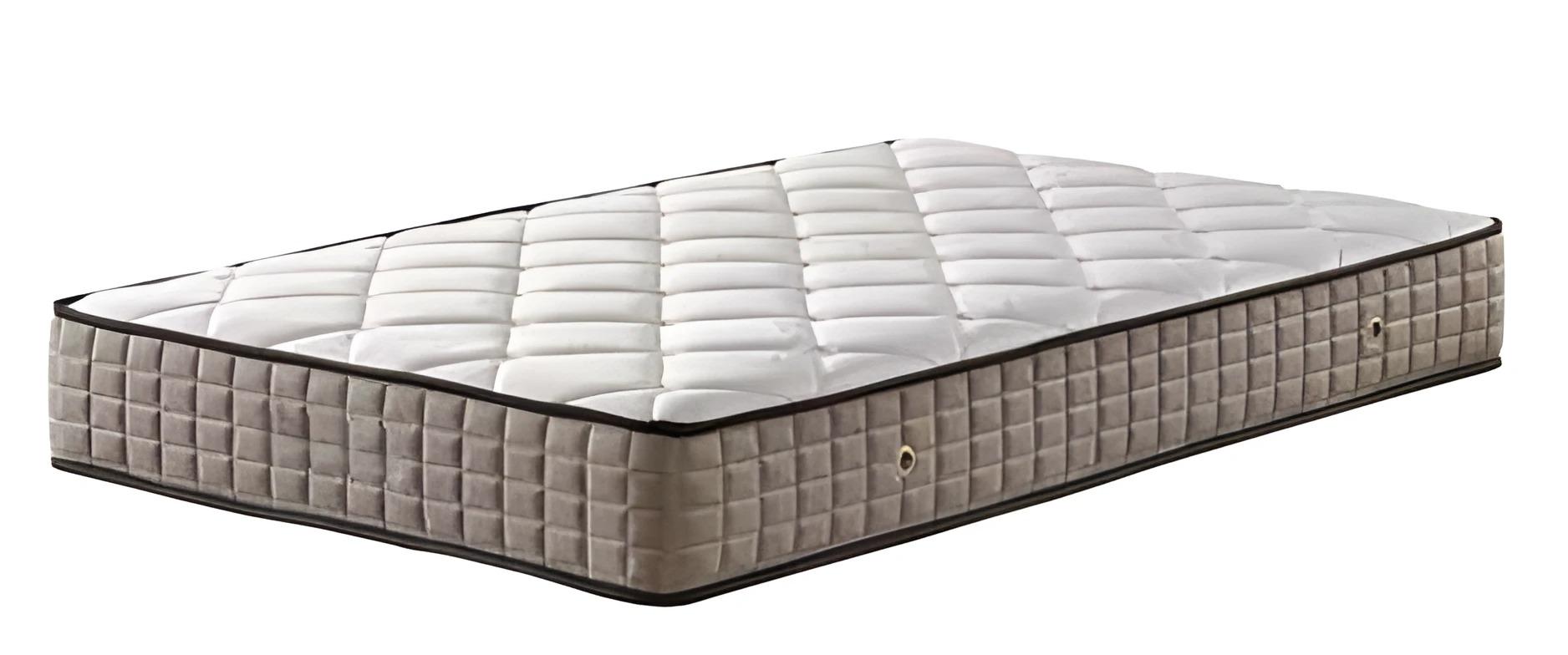 High-quality brown mattress made of textile for comfortable sleep.