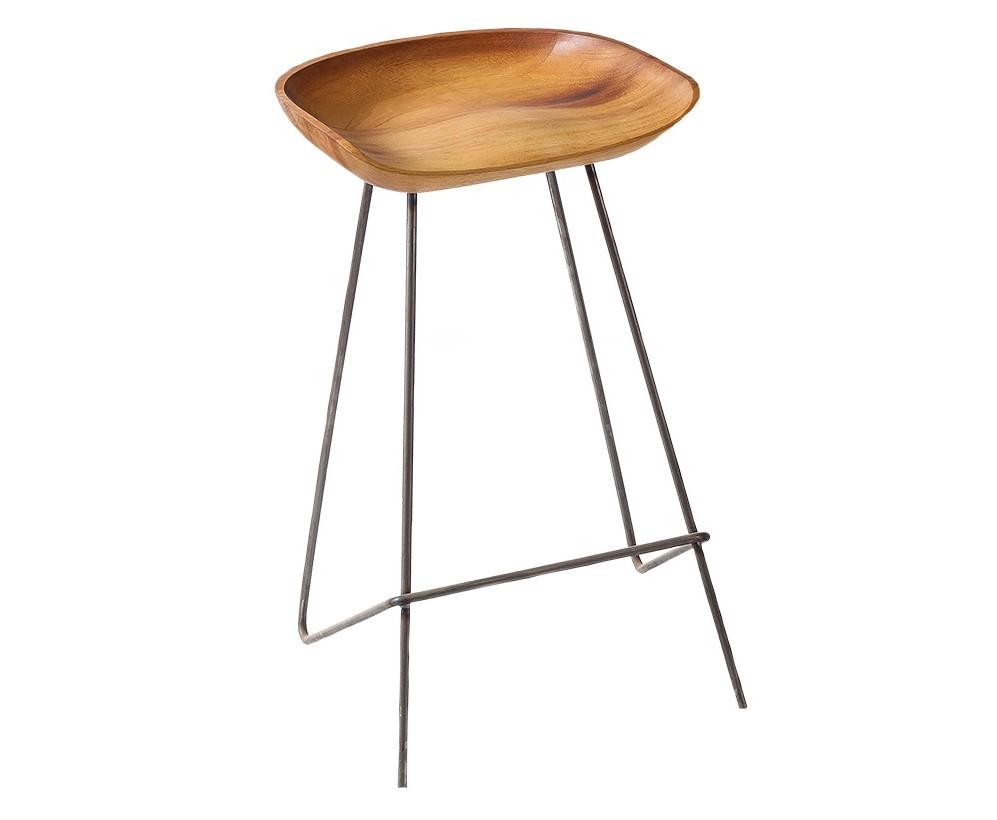 Brown Wooden Bar Stool Elegant and Functional