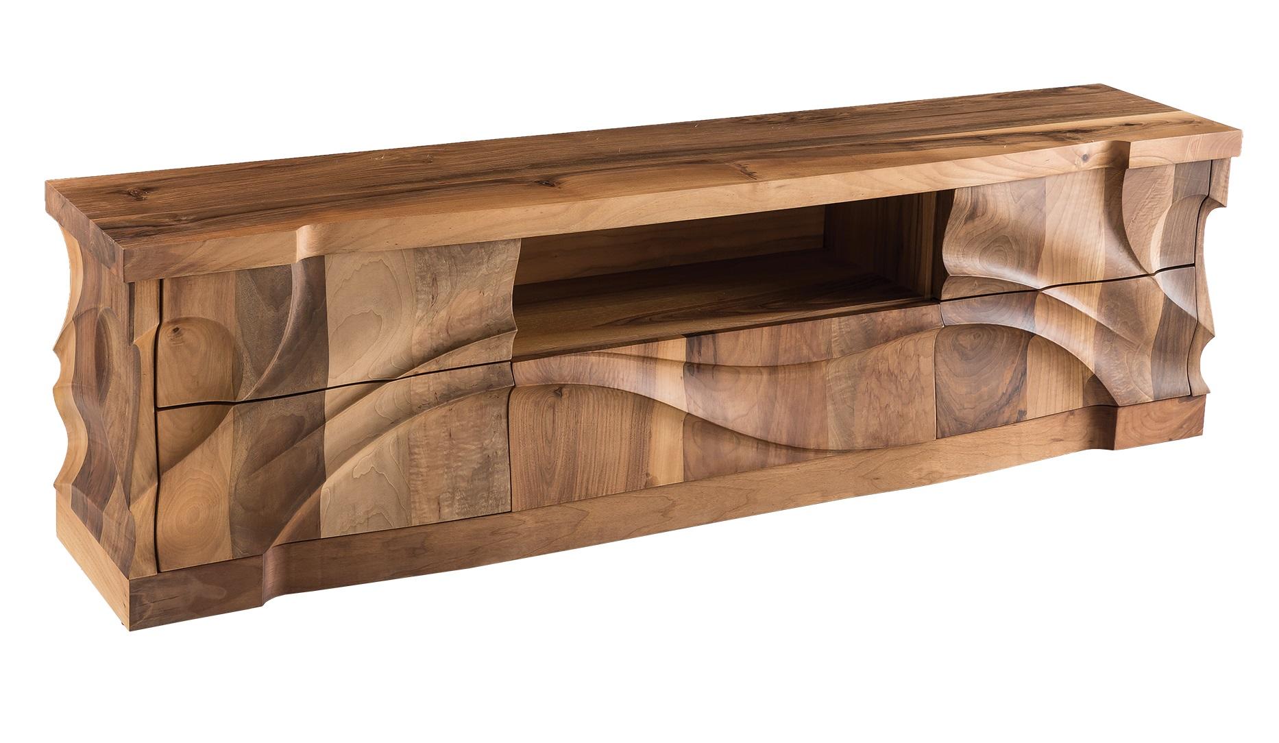 Elegant brown wooden console furniture in a timeless design.