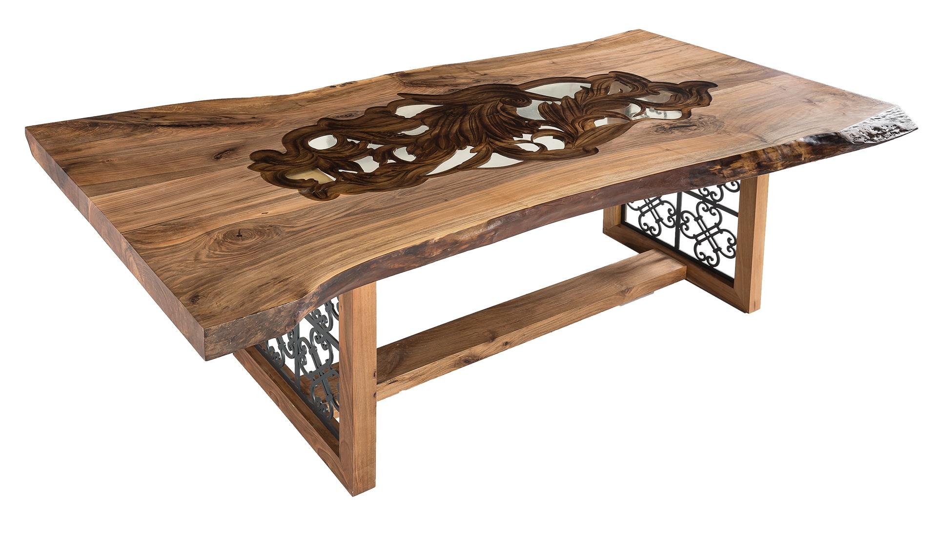 Elegant brown wooden table for the living room, modern and stylish.