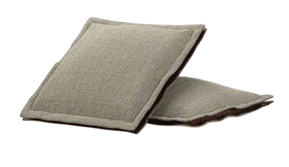 Gray textile cushion modern, comfort and elegance for home.