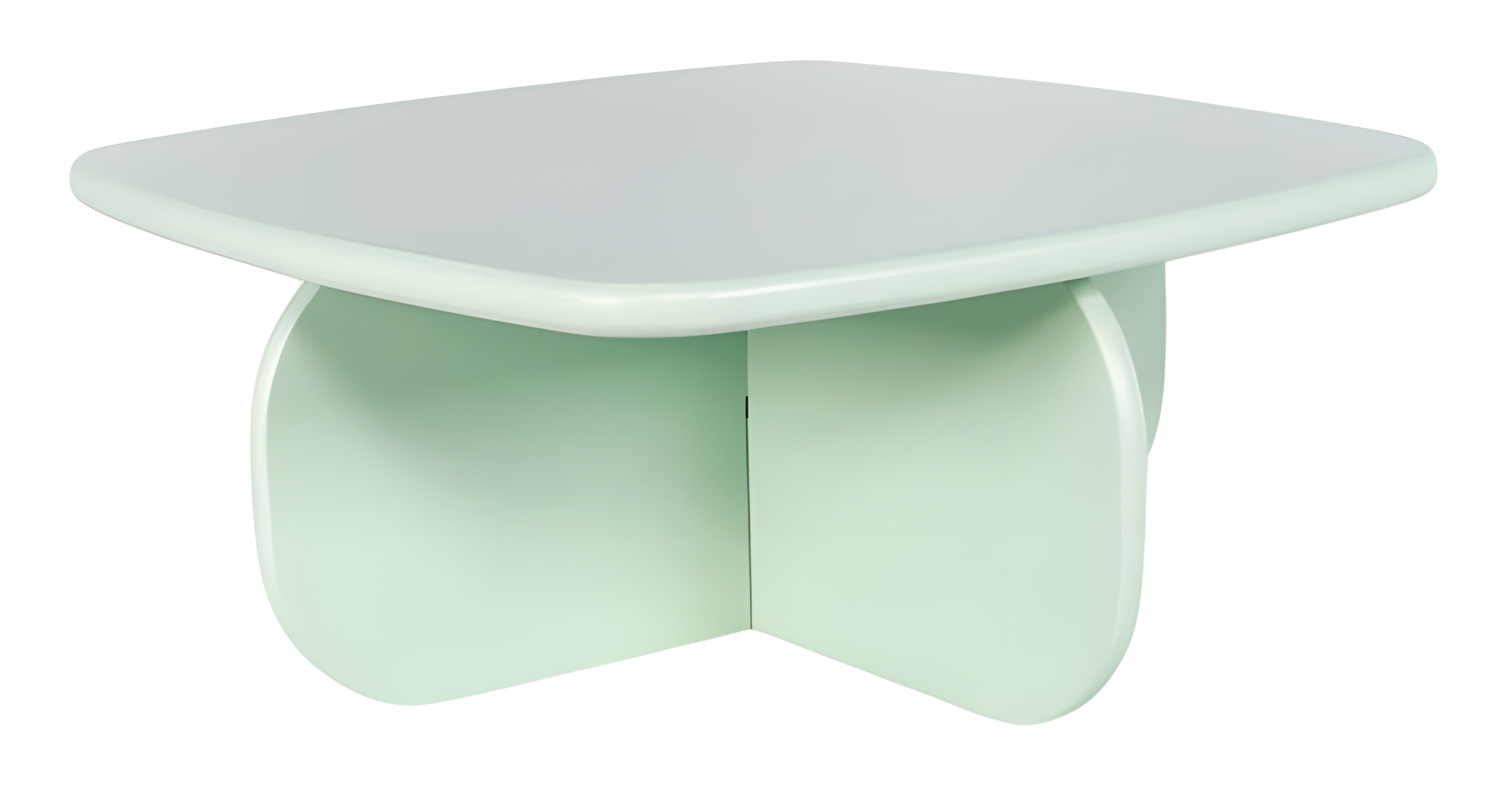 Elegant green wooden table in modern design