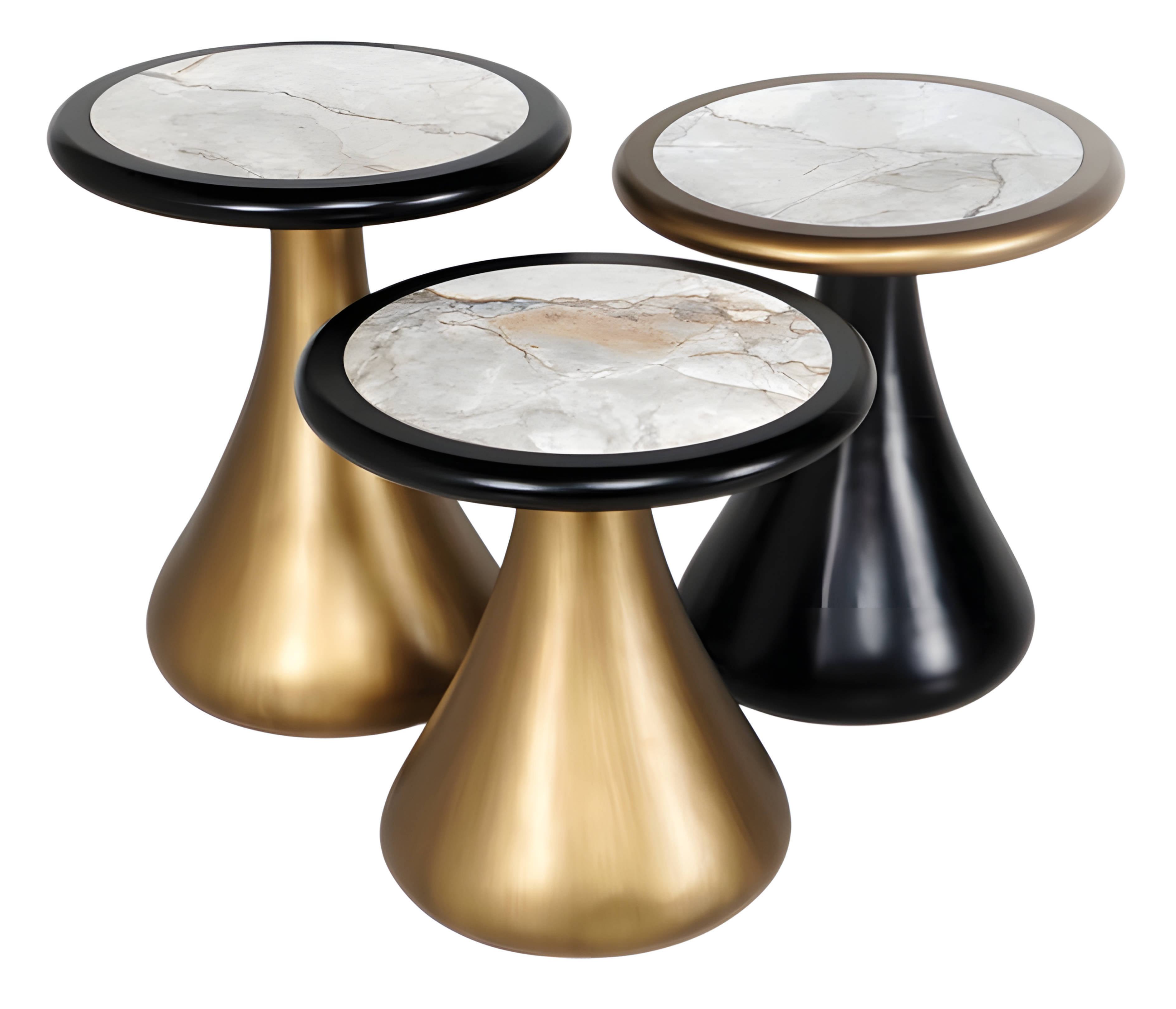 Multicolored wooden side table in a modern style