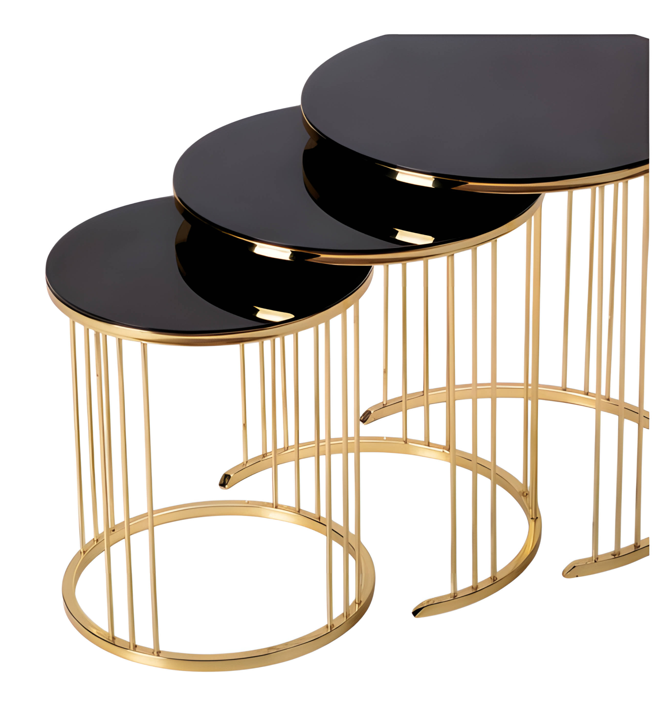 Black wooden side table, modern and elegant.